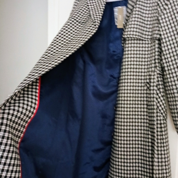 NWT S J.CREW COLLECTION Black Harriet Trench Coat in English Gingham - Picture 8 of 10
